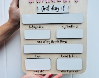 First Day of School Sign, Last Day of School Sign, Interchangeable School Sign, First and Last Day of School Prop, School Photo Sign