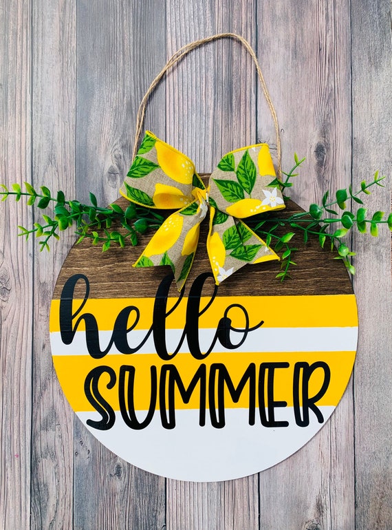 Hello Summer Door Hanger, Front Door Sign, Popsicle Summer Wreath for Front Door, Summer Door Hanger, Summer Door Wreath, Hello Summer Sign