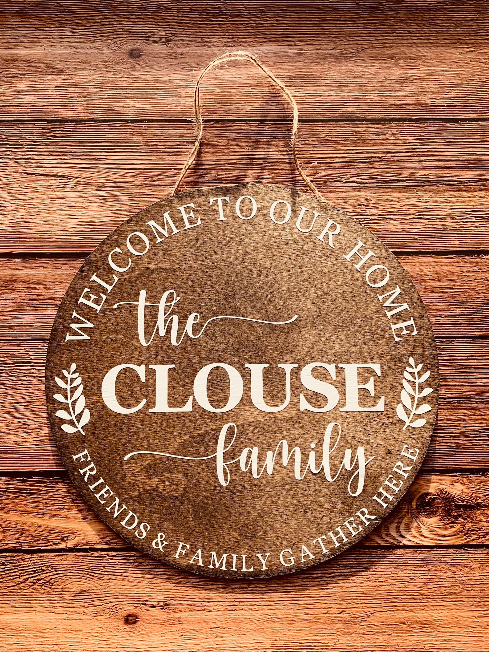 Personalized Door Hanger, Family Name Sign, Front Door Decor, Wood Door ...