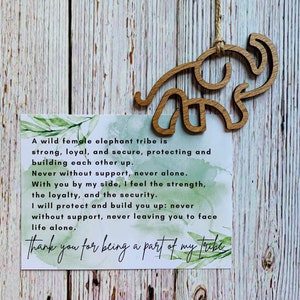 Elephant Friendship Gift, Elephant Ornament, Special Friend Keepsake, Sisterhood Ornament, Elephant Sisterhood Circle, Best Friend Gift