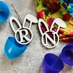 Easter Basket Name Tags SVG, Personalized Easter Tags Laser File, Easter Personalized Gift Tags SVG, Alphabet Easter Tags Cut File, SVG File