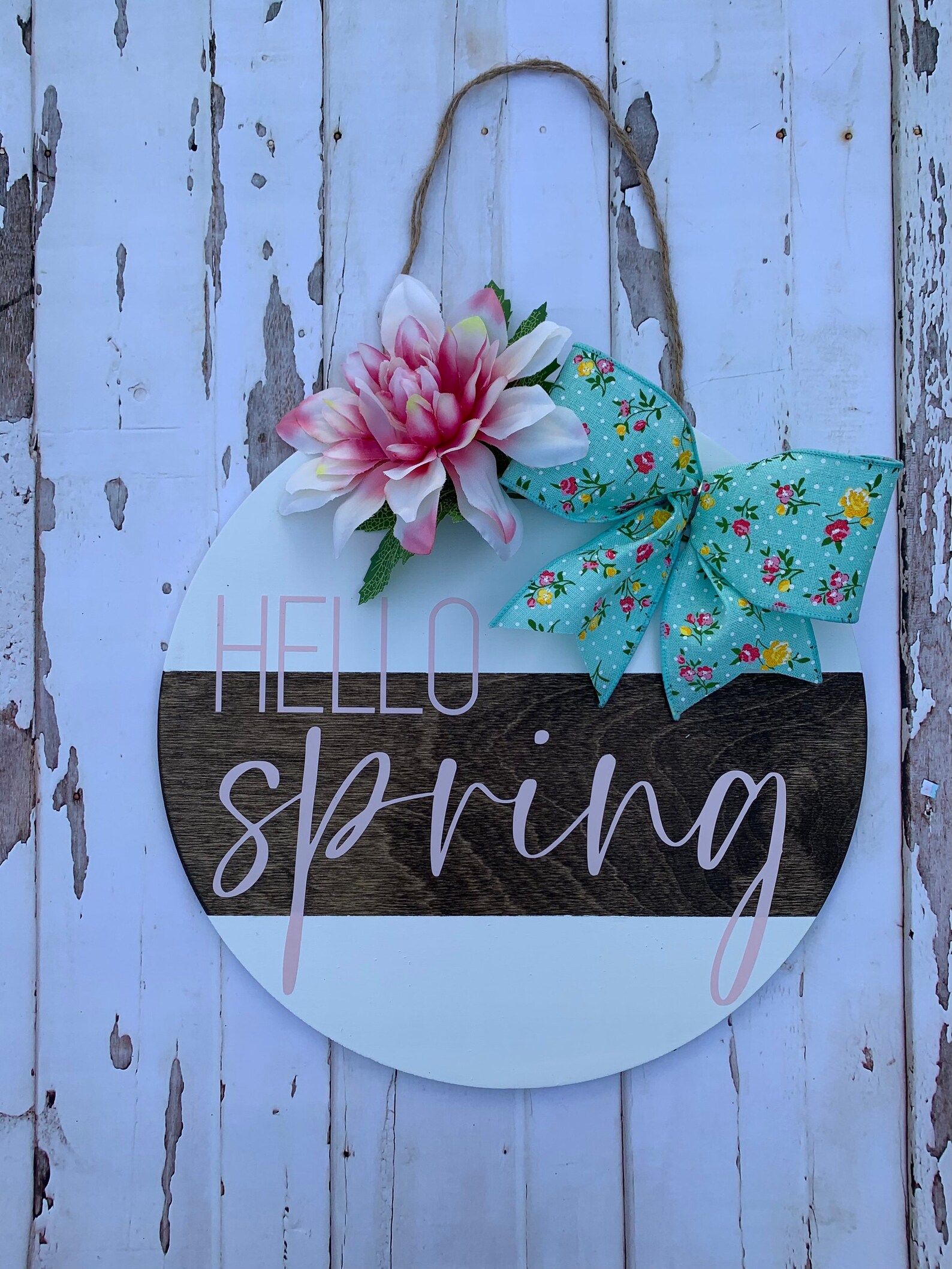 12 Hello Spring Door Hanger Hello Spring Door Wreath Etsy