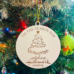 Hallmark Movies Ornament, ‘Tis The Season For Hallmark Movies, Hallmark Ornament, Christmas Movies Ornament, 2022 Ornament