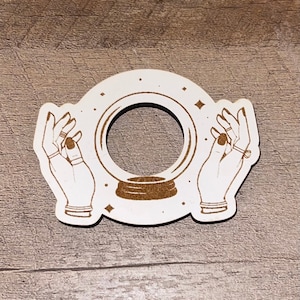 Support de sphère de boule de cristal, support de mini sphère en bois, support de cristal mini mandala, support de sphère, supports de cristal, supports pour cristaux