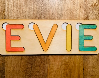 Name Puzzle SVG File, Glowforge Name Puzzle, Laser Cut Puzzle Digital File, SVG Digital Download
