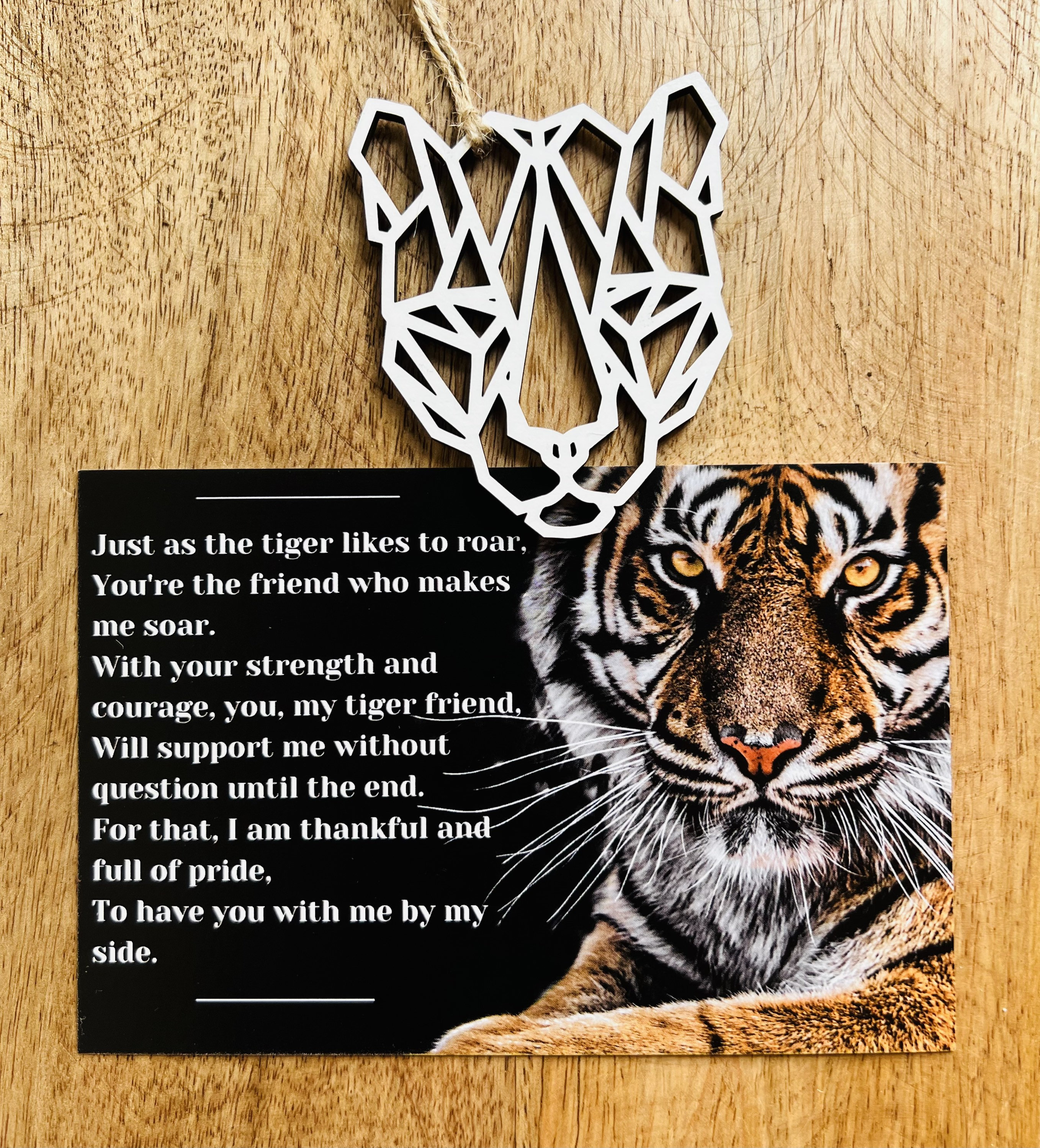 Express Your Love Gifts Tiger Cat Dad Necklace Engravable Stainless Steel Dog Tag 24