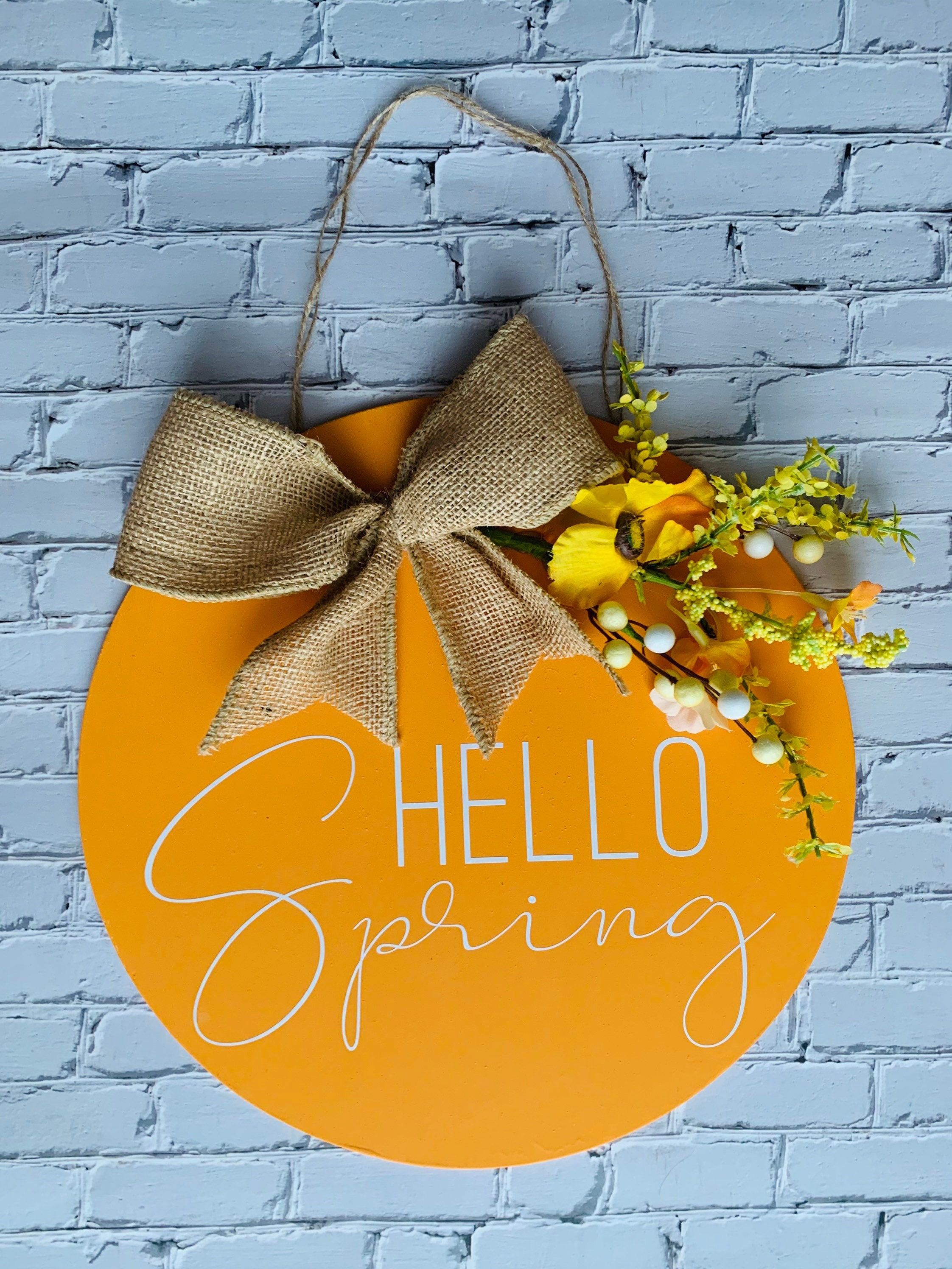 12 Hello Spring Door Hanger Hello Spring Spring Etsy
