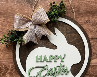 Easter Front Door Decor | Happy Easter | Easter Decor | Easter Wreath | Easter Door Hanger | Easter Door Wreath | Easter Sign