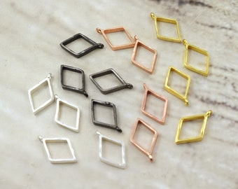 Bisel abierto de 13 x 22 mm para fundición de resina, 10 colgantes con bisel en blanco, marcos para colgantes para joyería de resina DIY, marcos para dijes, marco para pendientes