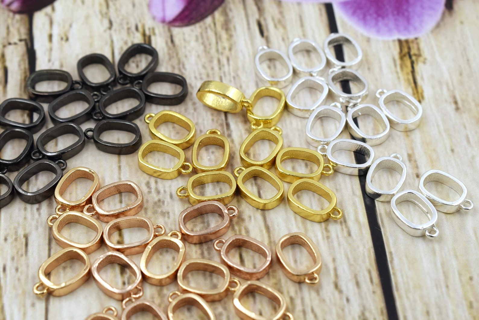 Frame Bezel Accessory Capsule Shape Open Bezel Charms for Resin Jewelry Making – Hollow Frame ...
