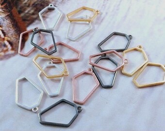 Marcos en blanco de 22 x 34 mm para colgantes - Dijes con parte trasera abierta - Biseles - Joyería de resina - Marcos en blanco para biseles - Joyería de resina epoxi DIY - Pendientes y colgantes