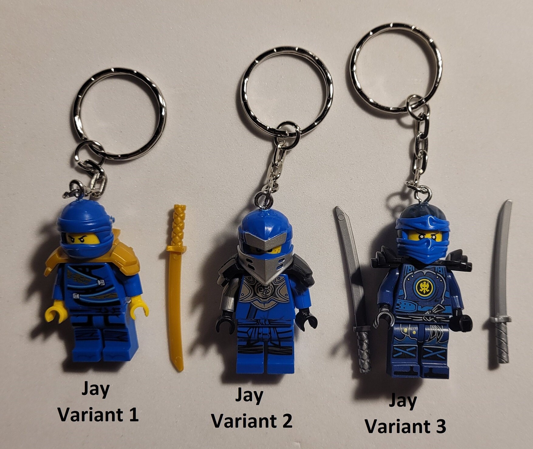 Custom Ninjago Minifigure Keychain kai Zane Cole Nya Etsy