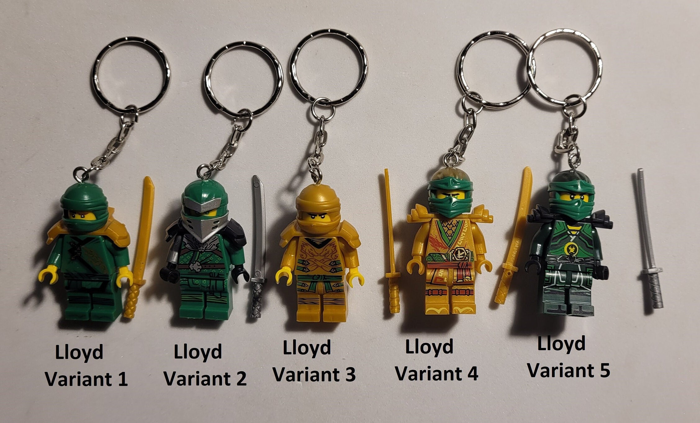 Custom Ninjago Minifigure Keychain kai Zane Cole Nya Etsy