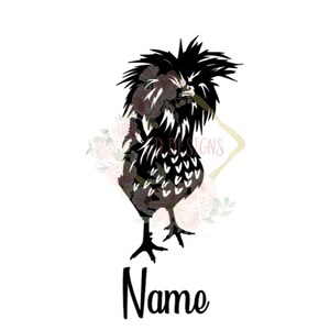 Polish Chicken Decal: Vinyl Rooster Car Sticker