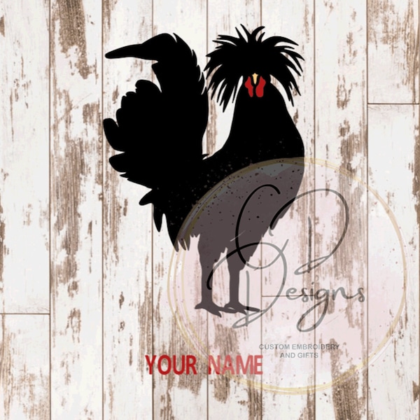 Polish Chicken Decal | Rooster Decal | Custom Decal | Showbox Decal | Personalized Decal