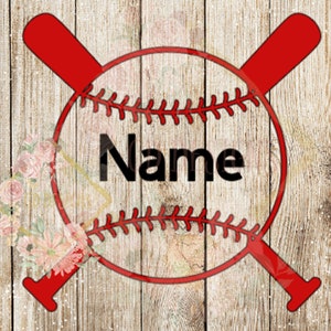 Baseball Decal, Baseball and Bat Decal, Sports Decal | Monogram Sports Decal