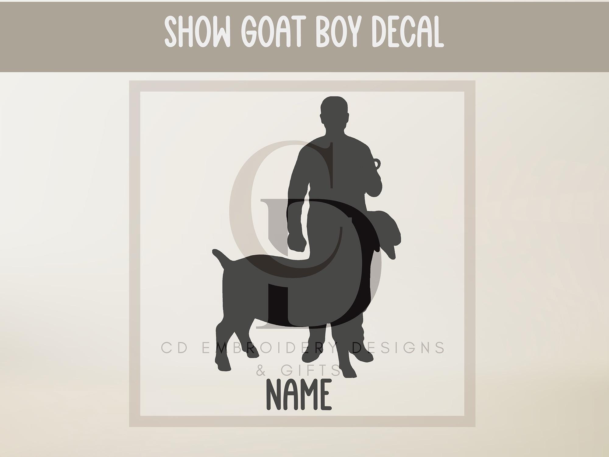 Goat Boy Sticker Show Goat Boy Vinyl Decal: Livestock Car/box Sticker / Market Goat ...
