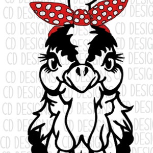 Chicken With Bandana Decal 3 | Chicken Car Decal | Rooster Car Decal