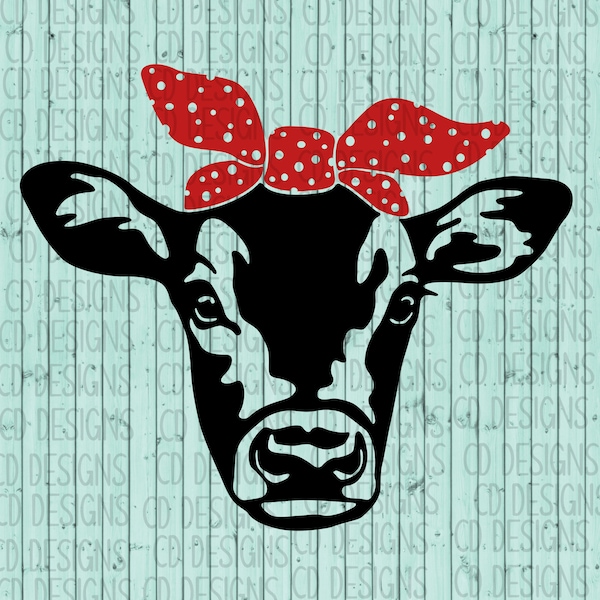 Cow Bandana Decal | Cow Car Decal | Heifer Car Decal | Custom Vinyl Decal | Personalized Decal