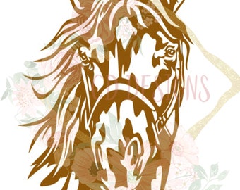 Horse Head Decal,  Horse Western Decal, Equestrian, Equestrian Car Decal,  Farm Decal