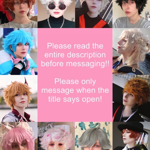 CLOSED until June Custom Cosplay Wig Commissions