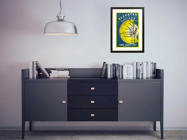 Elevated Chicago Chicago Transit Framed Chicago Art