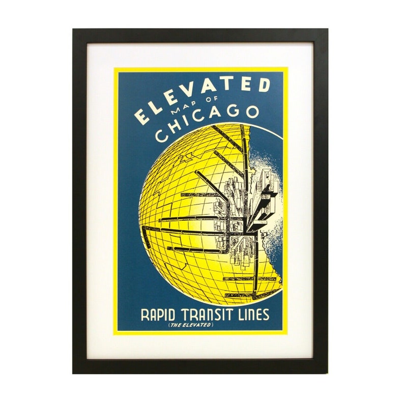 Elevated Chicago Chicago Transit Framed Chicago Art