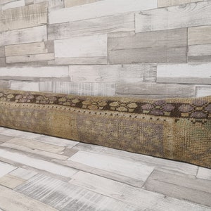 Handwoven Rug pillow 8x43 inches Long Rug Vintage Bedding Pillows Anatolian Bohemian Design Carpet lumbar pillow Turkish Rug Pillow Cover