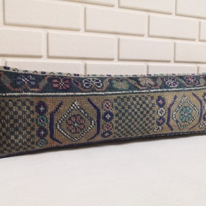 Turkish Rug Lumbar Pillow 8x28 inches Handmade Pillow cover Pillow cushion Home Design Pillow Sofa Pillow Cover Home Decor Rug pillow cover