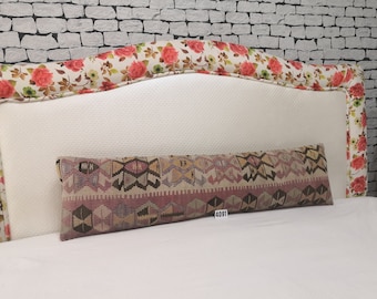 Large Kilim Pillow 10x40 inches Turkish Throw Pillow Cover Lumbar Pillow Long Pillow cushion Boho Pillow Cover Decorative kilim Pillow Cover