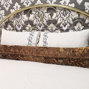 Kurdish Rug Long pillow 8x48 inches Vintage Big size Bedding Pillows Anatolian Bohemian Design Carpet lumbar pillow Turkish Rug Pillow Cover