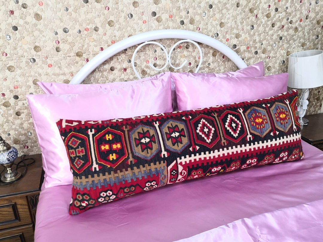 Bedding Kilim Pillow 16x48 Vintage Long Pillows Handmade Pillow