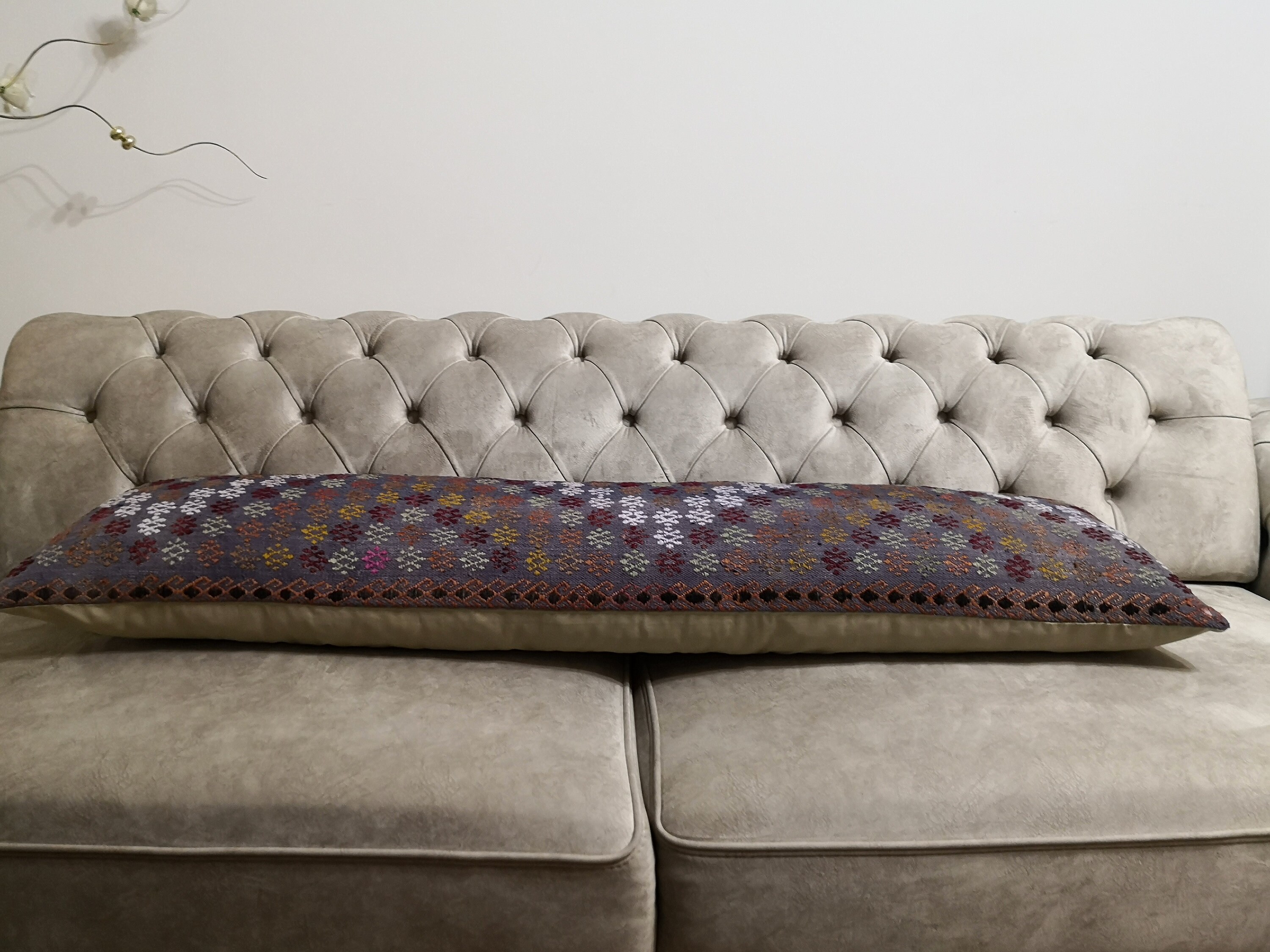 Traversin Turc En Laine Et Polyester – Coussin Décoratif 48 Pouces