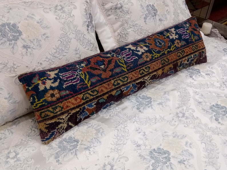 Lumbar Pillow Cover 10x40 Inches Turkish Anatolian Kilim Etsy