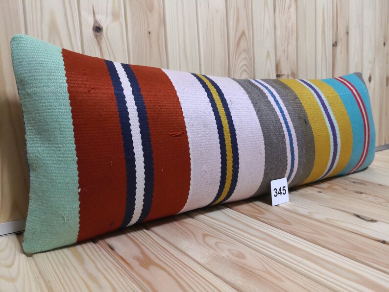 Lumbar Big Pillow 12x36 Inches Turkish Anatolian Kilim Lumbar Etsy