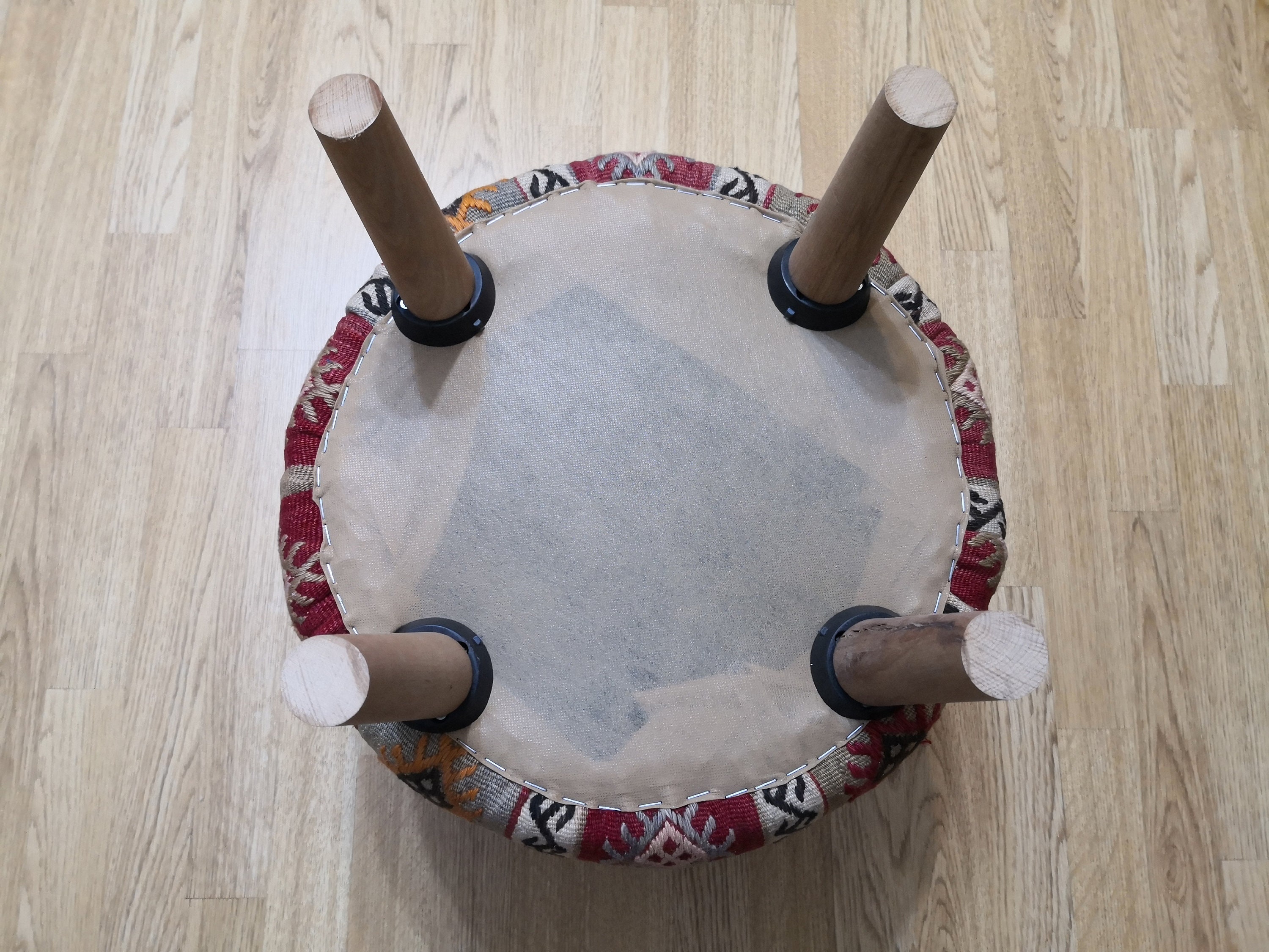 Taburete otomano de madera 16x16x17 nches Otomano Kilim | Etsy