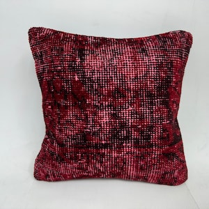 Cuscino per arredamento, cuscino per divano, federa per cuscino Kilim 12x12, cuscino Boho, cuscino rosso, cuscino per tappeto, cuscino a rullo, cuscino per sedia,