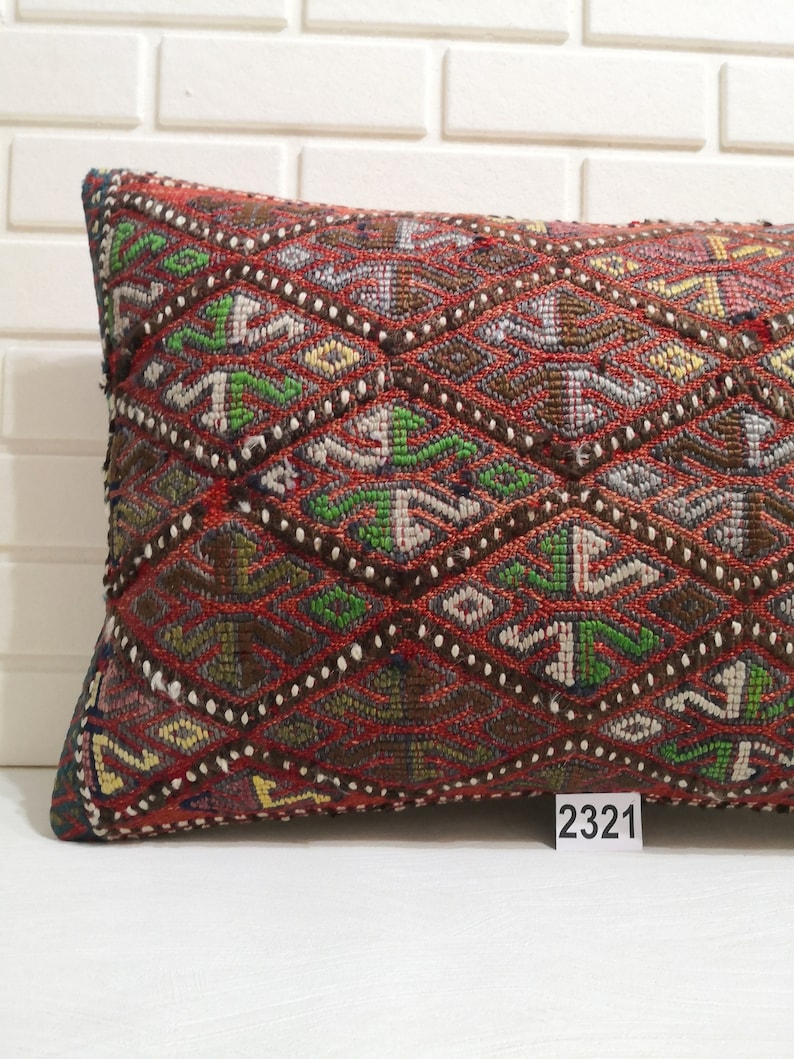 Cushion,Kilim Pillow,Turkish vintage kilim pillow Kilim Pillow Cover 16x24 Turkish Pillow,Lumber Pillow