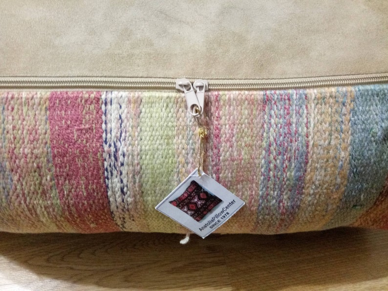 Kilim Pouf Square 24x24x8 inches Kilim Patchwork pouf Square Poufs Floor Pillow Cover Oversize Pillow Cover Anatolian Kilim Pouf Home decor
