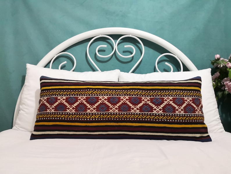 Lumbar Big Pillow 16x40 inches Turkish Anatolian Kilim Lumbar Pillow Big Pillow Cover Home Decoration pillow Decorative Pillow Home Decor