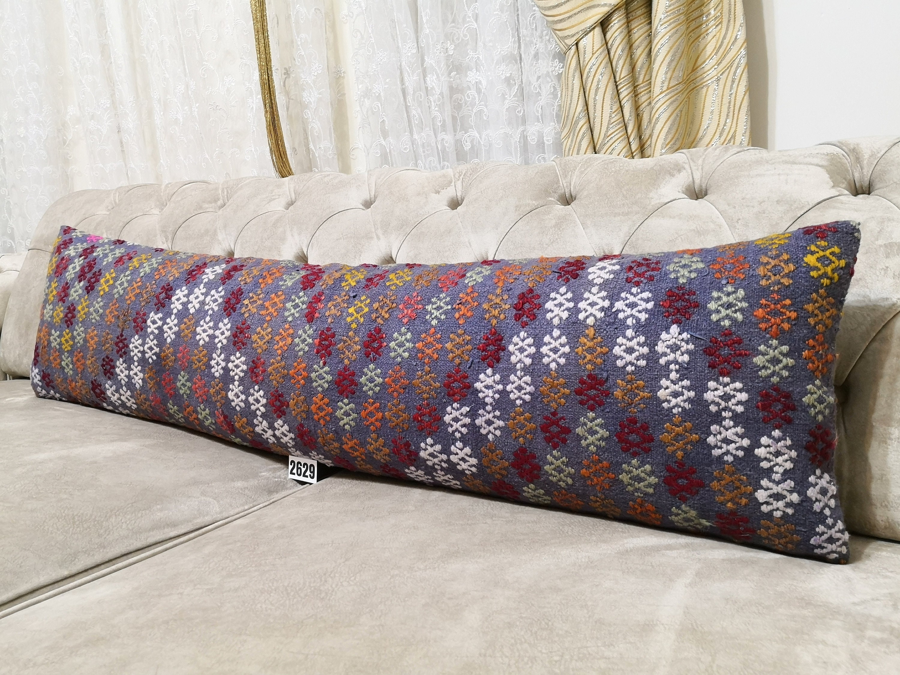 Big Size Pillow 12x48 Extra Large Lumbar Pillow Rug Lumbar Etsy