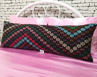 Cicim Lumbar Pillow Big 16x48 inches Anatolian Cicim kilim pillow cushion Home Decoration pillow Long Pillow Cover Lumbar Pillow Big Pillow