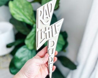 Rad Little Dude, Boy Nursery Decor, Kids Room Sign, Little Boy Decor, Boys Room Sign, Play Room Decor, Baby Shower Gift, Baby Name Sign