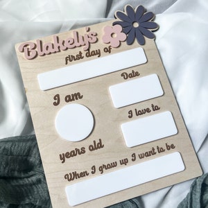 First Day Of School Sign, Custom Photo Board, Back To School Sign, First Day School Sign, Back To School Photo Prop, Laser Cut Decor