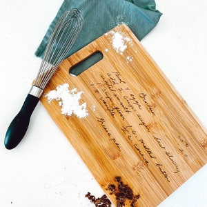 Recipe Cutting Board Engraved, Customized Cutting Board Recipe, Handwritten Recipe Cutting Board Handwriting Gift, Christmas Gift for Her