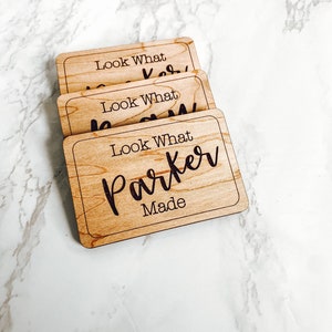 Look What I Made Magnet, Art Display Magnet, Personalized Kids Magnet, Engraved Wood Magnet, Custom Refrigerator Magnet