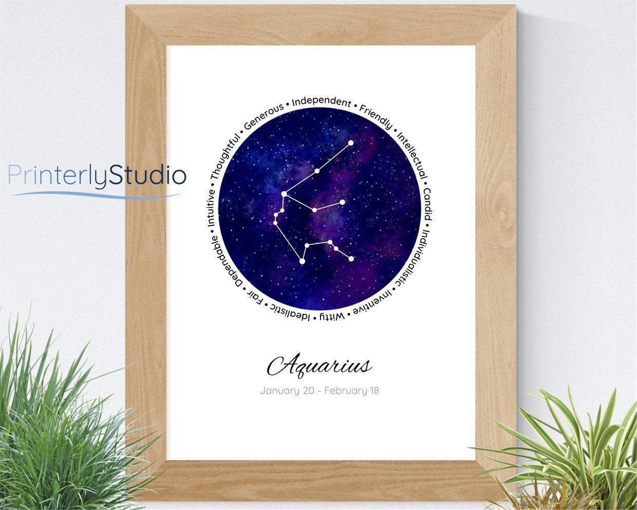 Aquarius Constellation, Printable Poster, Digital Prints, Home Decor ...