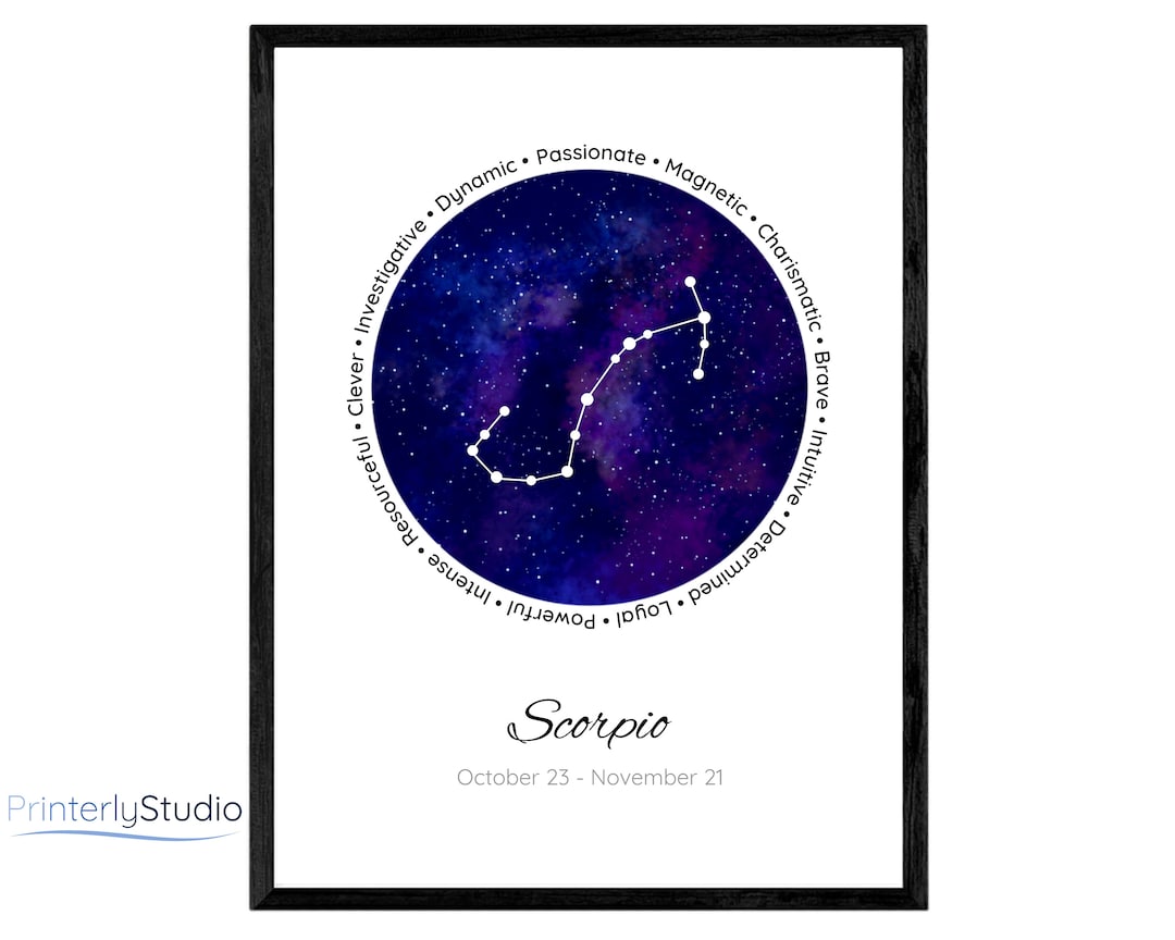 Scorpio Constellation, Printable Art, Home Decor, Digital Prints ...