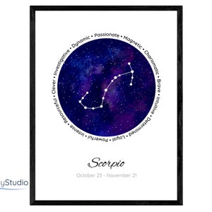 Scorpio Constellation, Printable Art, Home Decor, Digital Prints ...