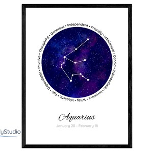Aquarius Constellation, Printable Poster, Digital Prints, Home Decor ...